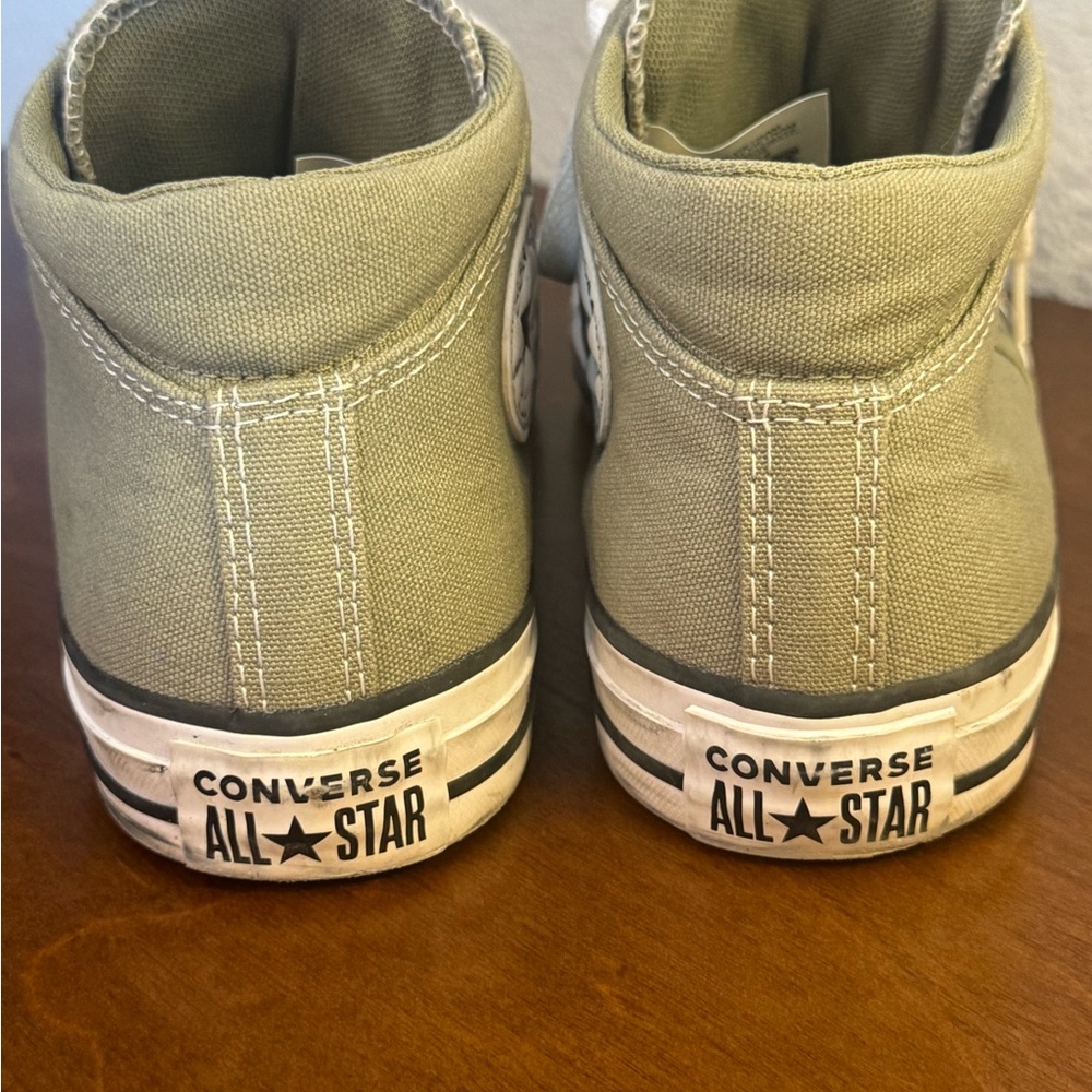 Converse High Top Sneakers Olive Green with White - Picture 4 of 7